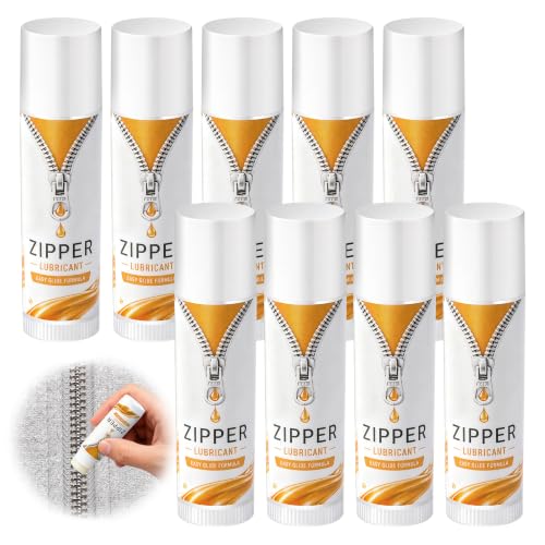 9 Pack Zipper Wax Sticks for Clothes & Gear Lubrication - Portable Beeswax Zipper & Snap Lubricant