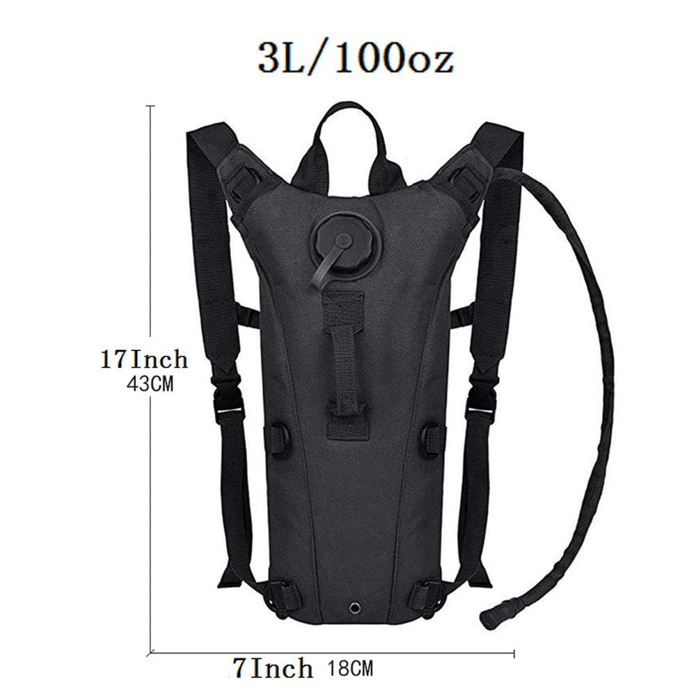 ATBP Tactical Hydration Pack 3L Water Bladder Backpack Lightweight Water Storage Reservoir Bag Daypack for Running Hiking Cycling Biking