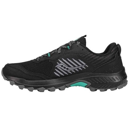 Saucony Women's Excursion TR15 Trail Running Shoe, Black/Jade, 9
