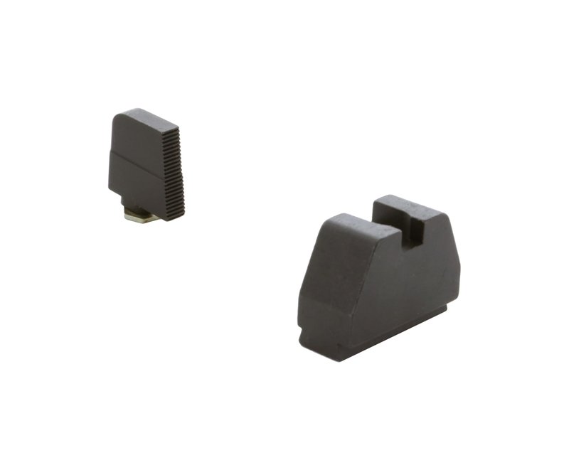 AMERIGLO Optic Compatible Sight Set for Glock - 7XL Tall Black Serrated .450" Front, Flat Black .554" Rear
