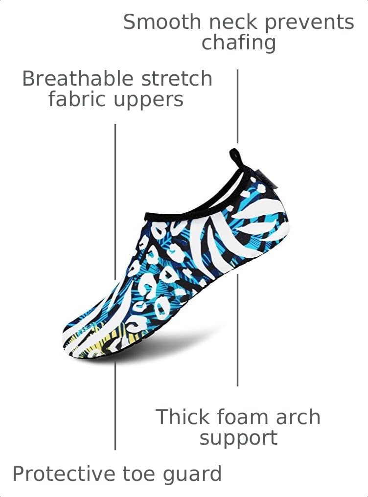 VIFUUR Water Shoes for Men Women Barefoot Quick Dry Aqua Socks Slip On
