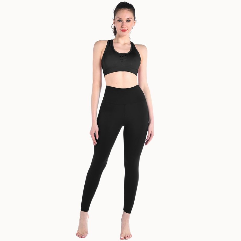 Leafigure 3 Pack Black Leggings for Women High Waisted Buttery Soft Yoga Pants for Workout Running Gym Athletic LXL