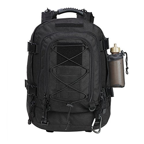 ZSearARMY Large Tactical Backpack for Men Military Backpack with DIY System for Travel, Work,Camping,Hunting,Hiking,Sports (BLACK)