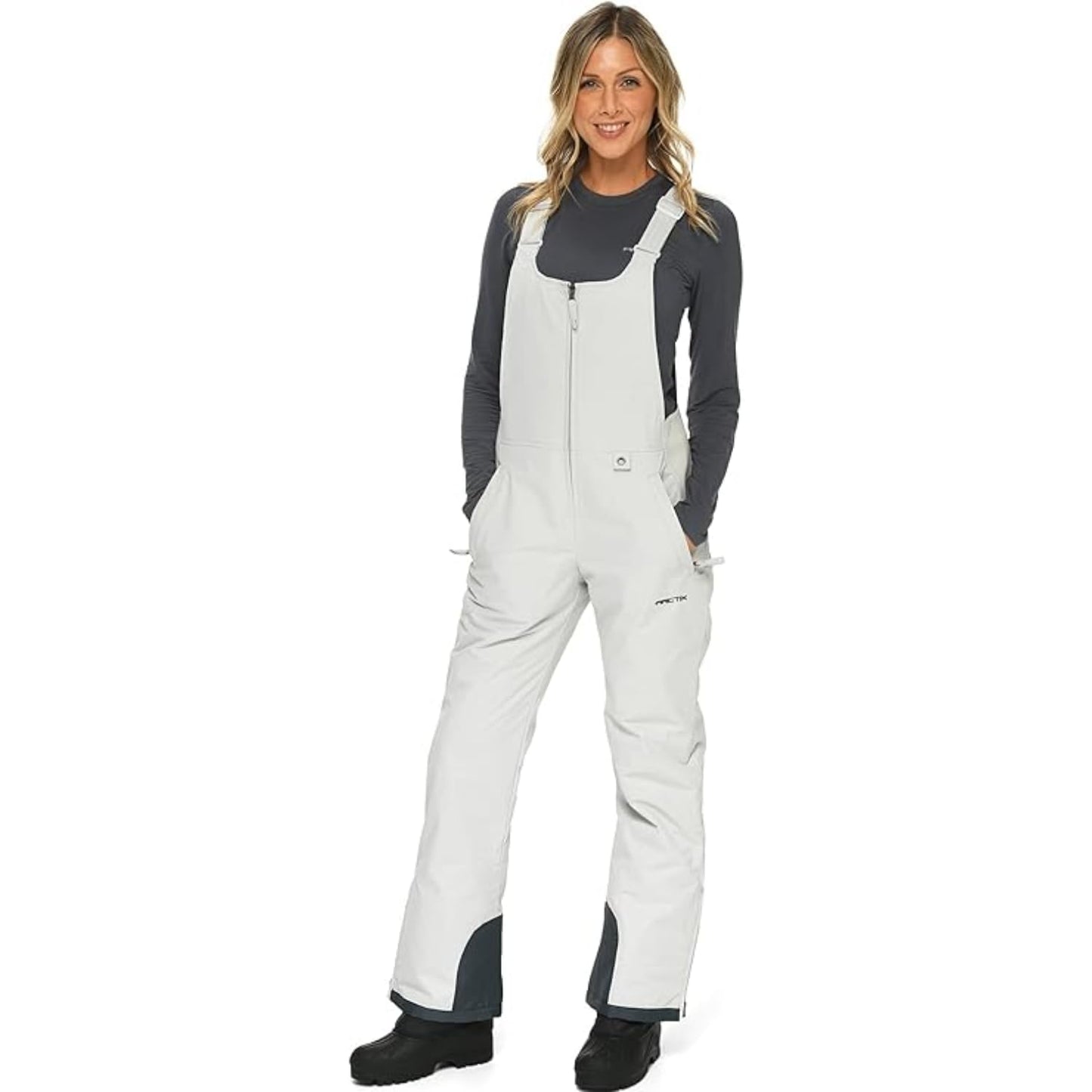 Arctix Women's Essential Insulated Bib Overalls, Quiet Grey, 3X Short