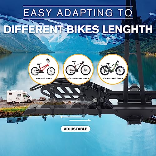 Young Electric E-Bike Rack Hitch Mount Platform Style for Cars Trucks SUVs Minivans RV, fits E-Bike with Up to 5-inch Fat Tire Carrier Rack 200 lbs Capacity