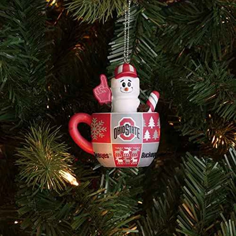 FOCO NCAA Unisex-Adult NCAA Team Logo Holiday Tree Smores Mug Ornament