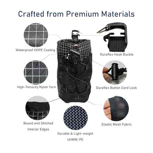 Ultralight Water Bottle Holder for Backpack Straps - Fits 8-24oz Bottles | Hands-Free Hydration Pouch for Hiking, Running & Outdoor Activities