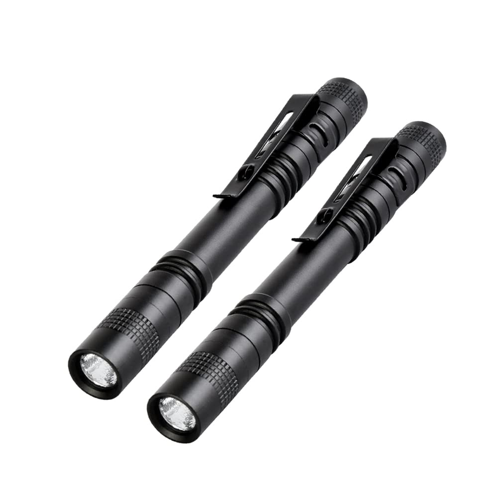 Tileon Pen Flashlight,2PCS Led Pen Light Flashlights with Clip,500 Lumen Mini Pocket Medical Penlight Inspection Flashlight…