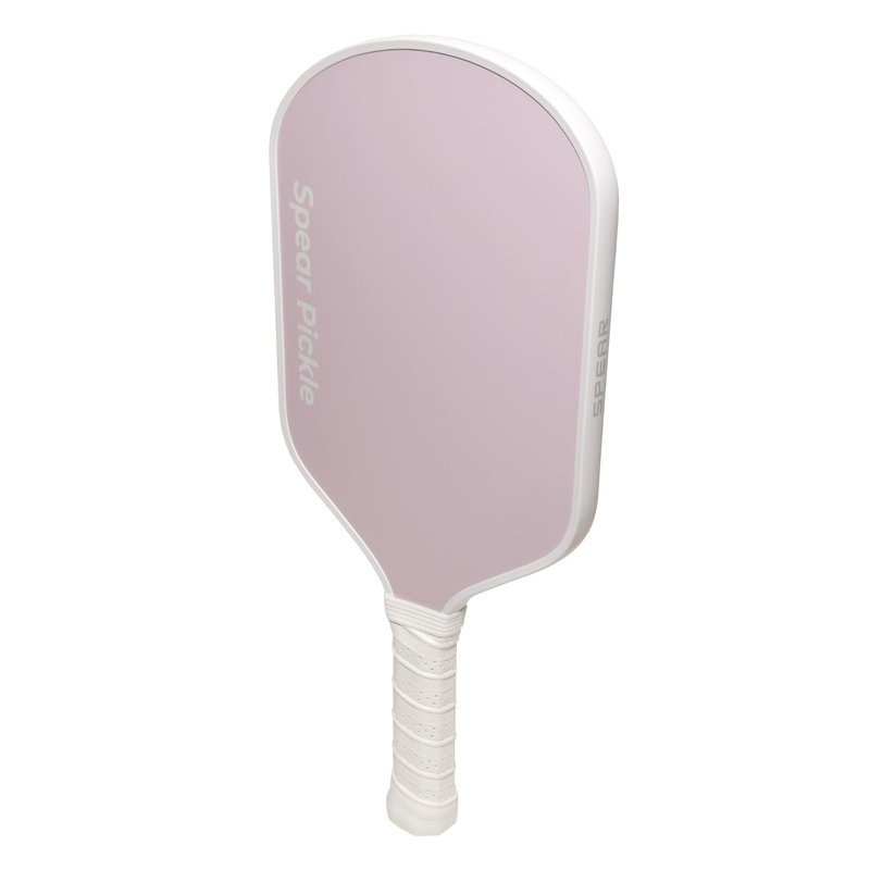 Spear Voyager Carbon Fiber Pickleball Paddle - 16mm Designer Performance Paddle with Comfort Curated Technology - Aesthetic Control Paddle (Rose & Mint) (Rose Pink)