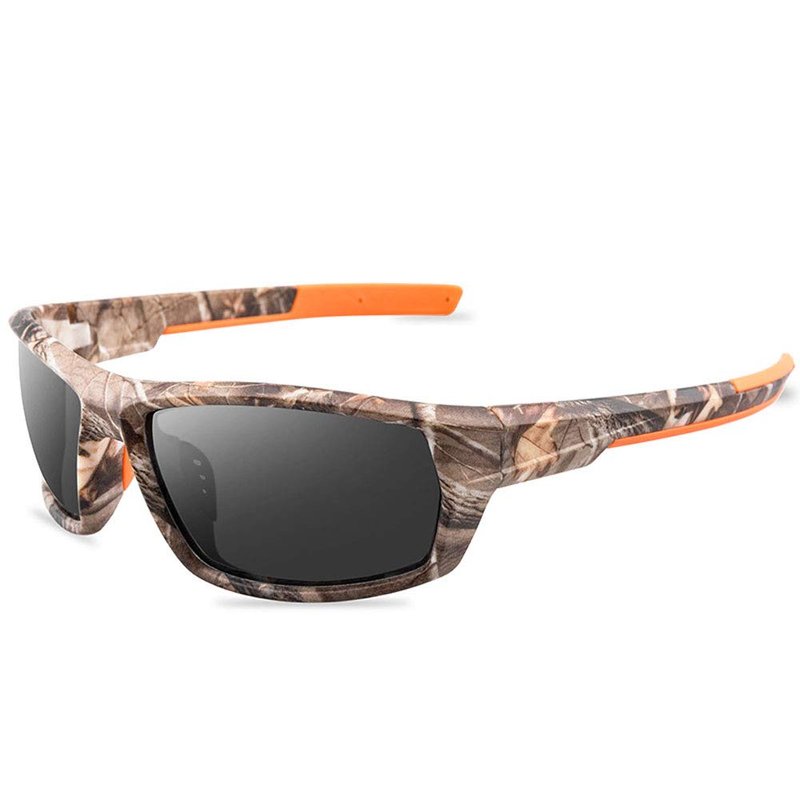 Polarized Camo Sunglasses for Men Women Fishing Sports glasses outdoor Hunting UV Protection sunglasses (Camo Frame/Grey Lens) …