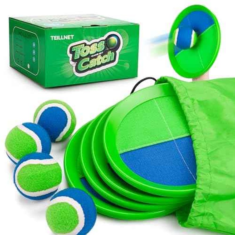 Toss and Catch Ball Set Upgraded - Family Games Kids Toys for Stocking Stuffers - Water-Resistant Great for Beach Pool Yard - Christmas Toys Gift for Boys Girls Teens 3 4 5 6 7 8 9 10 11 12+ Years