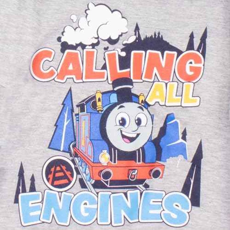 THOMAS & FRIENDS Boys 2-Piece Fleece Set - Thomas the Tank Engine Hooded Sweatshirt and Joggers Bundle for Kids