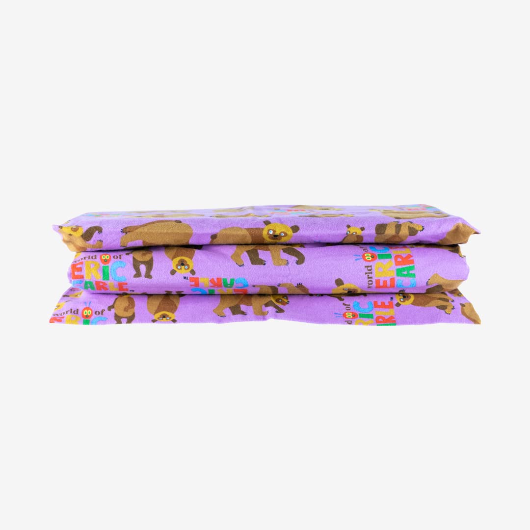 KinderMat Sheets Eric Carle - Full Nap Mat Washable Cover, Special Edition - Brown Bear, Brown Bear, What Do You See? - Regular, 47" x 22", Great for Daycare & Family Households, COVER ONLY