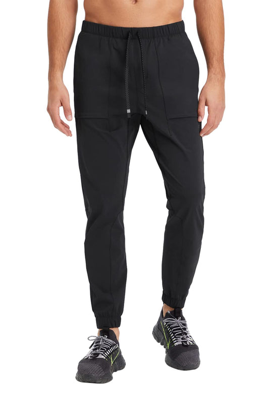 Fabletics Men's The One Jogger, Quick-Dry, Hidden Pockets, Zip Pockets, UPF Protection, Anti-Stink, Lightweight, L/Regular 29 in | 29, Black