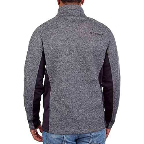 Spyder Men's Half Zip Sweater Gait Knit Pullover Jacket (as1, Alpha, xx_l, Regular, Regular, Gray)