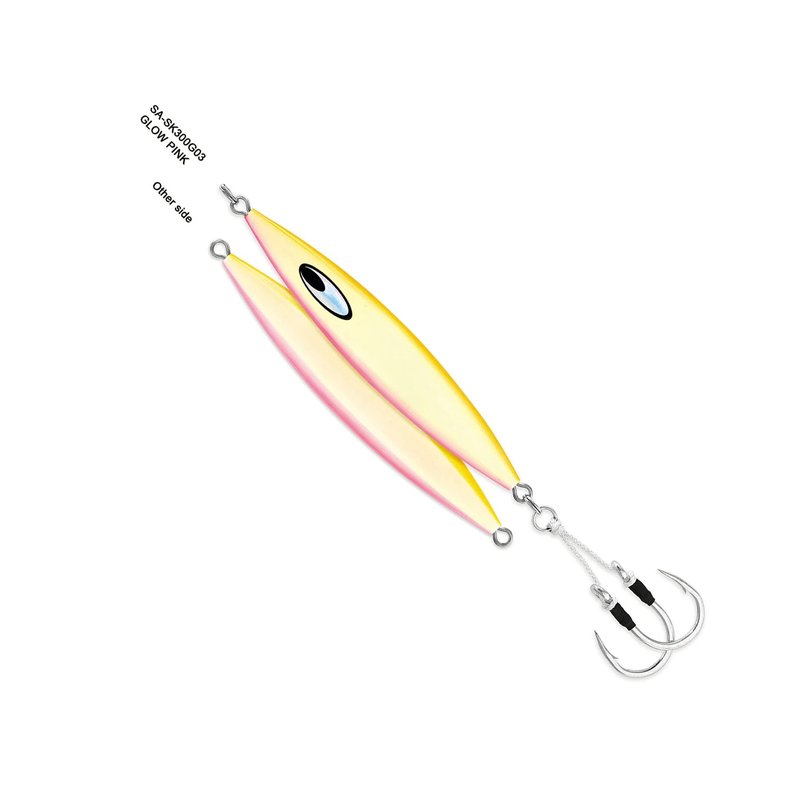 Daiwa Jig Saltwater SA-SK170G02 Saltiga SLK Metaljig, 6oz, 7/0 Assist Hooks, Blue