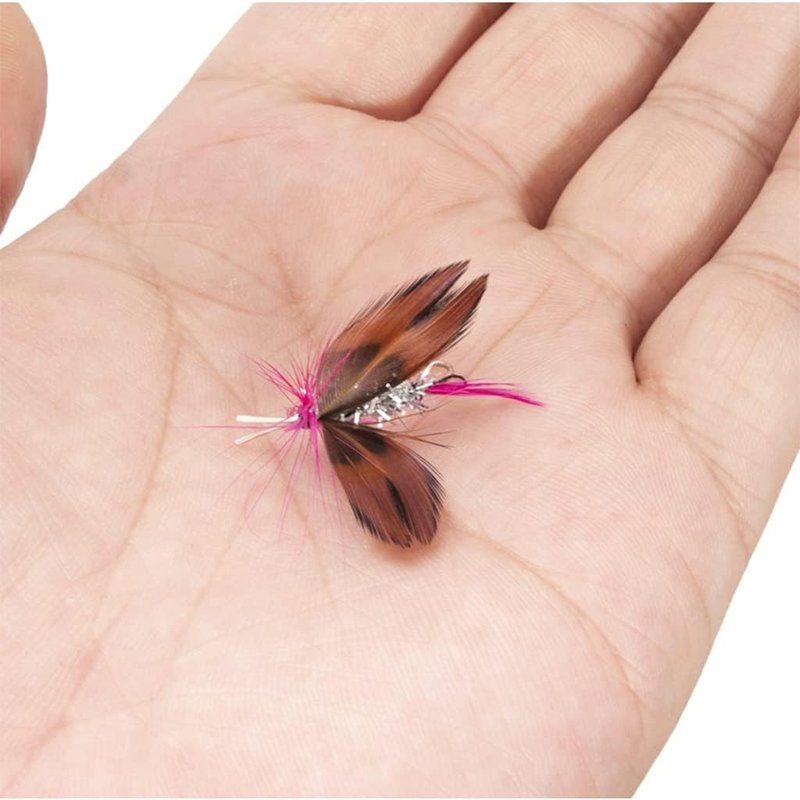 Fly Fishing Lure Kit - 12Pcs Assorted Wet & Dry Baits for Bass & Trout | Sharpened Hooks Included