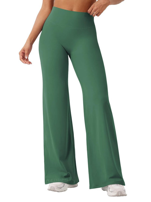 YEOREO Workout Leggings Womens No Front Seam Straight Leggings 31.5" High Waist Buttery Eddiy Gym Yoga Pants Dark Green XXL