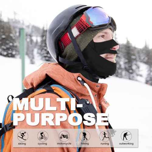 Balaclava Ski Mask, Fleece Thermal Winter Face Mask for Men Women, Cold Weather Gear for Skiing Motorcycle Hunting