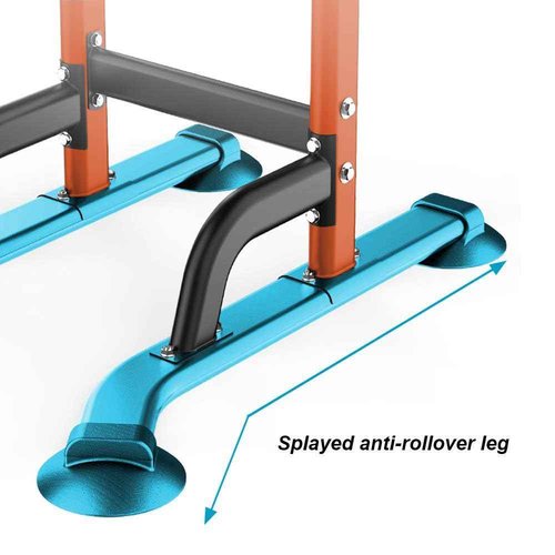 SogesHome Power Tower Pull Up Bar and Dip Station Adjustable Height Dip Stand Multi-Functional Strength Training Fitness Workout Station, Orange