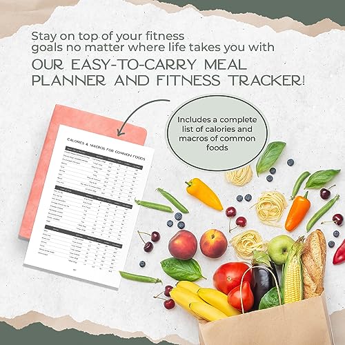 Graceful by Design Meal Planner and Fitness Tracker - Plan Workouts in our Fitness Journal for Women - Track Macros in our Food Journal for Women Weight Loss - Tear and Track with Perforated Pages