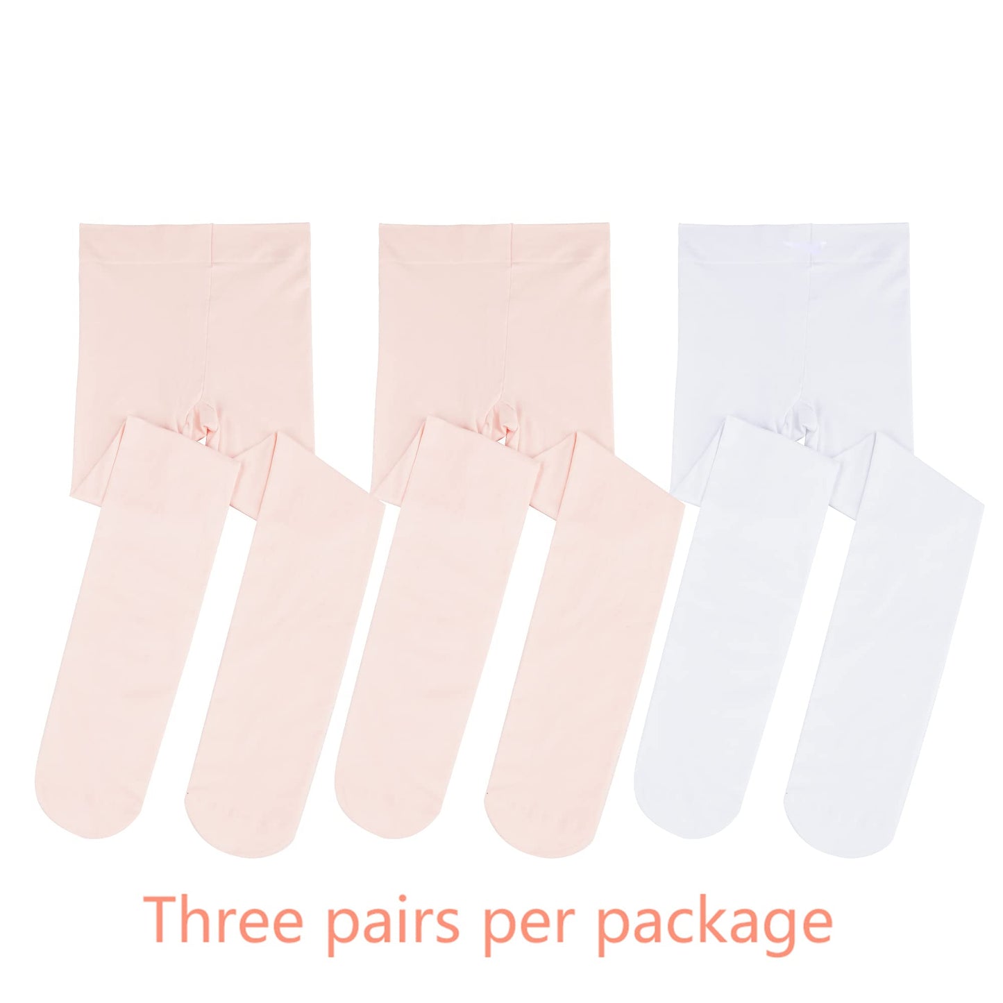 Stelle Girls' Ultra Soft Pro Dance Tight/Ballet Footed Tight(Toddler/Little Kid/Big Kid),2BP+WT,S