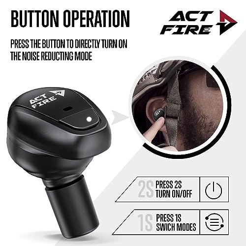 ACT FIRES Shooting Ear Protection Ear Plugs, Hearing Protection Earbuds Electronic Shooting Earplugs for Noise Reduction