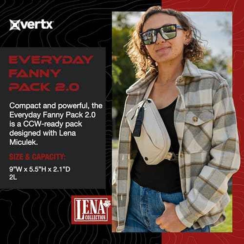 Vertx Everyday Fanny Pack 2.0, CCW Tactical Concealed Carry Waist Bag for Men and Women, Travel, Work, Outdoor, EDC Gear