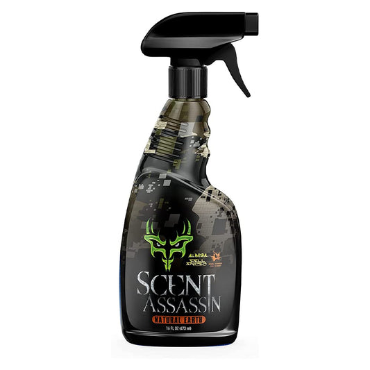 Scent Assassin Field Spray - Natural Earth, 16 fl oz - Hunting Scent Eliminator - Cover Scent for Deer Hunting - Scent Control - Deer Hunting Accessories - Scent Away for Hunting & Camping