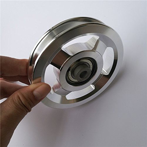 Universal Aluminium Alloy Bearing Pulley Wheel Gym Accessory Diameter 90mm&115mm 2 Size for Fitness Equipment (??90mm)