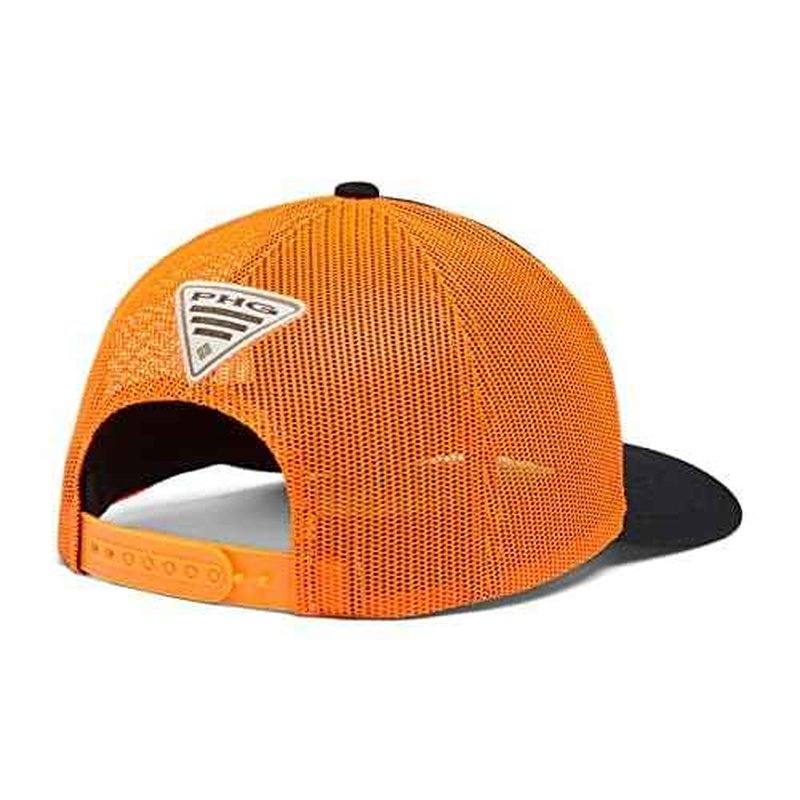 Columbia Unisex PHG Game Flag Mesh Snap Back - High, Black/Blaze, One Size