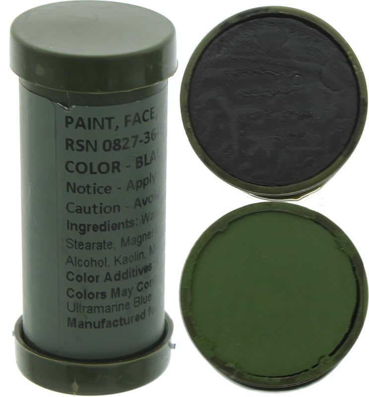 Camo Face Paint Sticks - NATO Camouflage Military Makeup in Black & Olive Drab | Versatile 2-Color Set