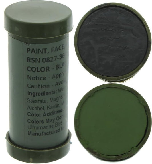 Camo Face Paint Sticks - NATO Camouflage Military Makeup in Black & Olive Drab | Versatile 2-Color Set