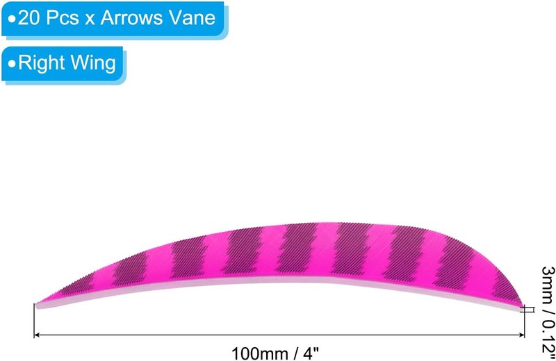 Archery Arrow Fletch - PATIKIL Shield Cut Turkey Feather Right Wing Fletching for DIY Target Shooting