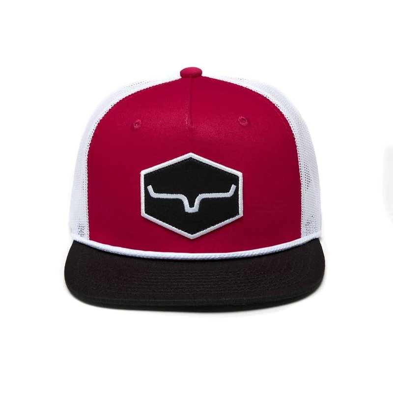 Kimes Ranch DG Mesher Reissue Trucker Hat – High Profile Flat Bill Snapback – Black