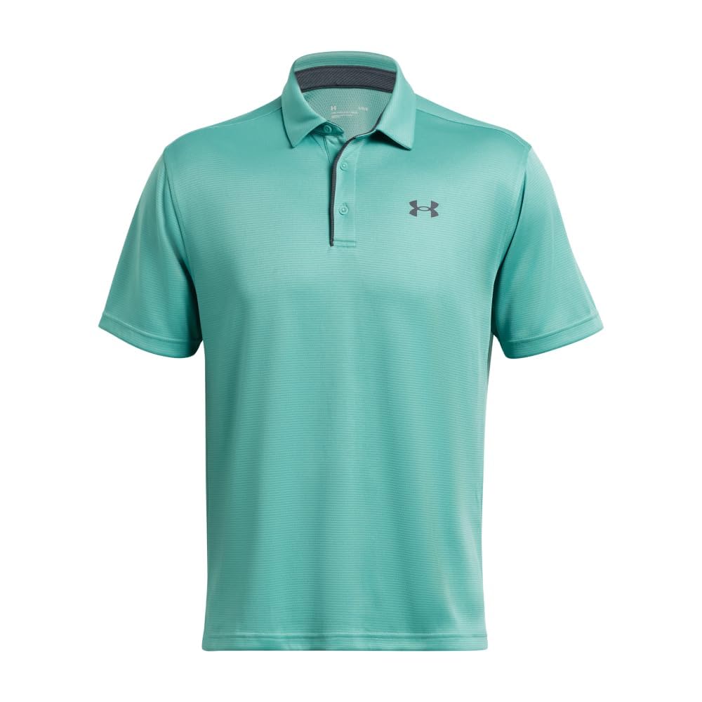 Under Armour Men's Tech Golf Polo, (957) Green Wave / / Pitch Gray, Medium