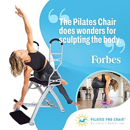 Life's A Beach Pilates PRO Chair Max with Sculpting Handles + Shape Transform & Reform + Total Gym Home Workout + Exercise Equipment + Adjustable Resistance Levels (Black)