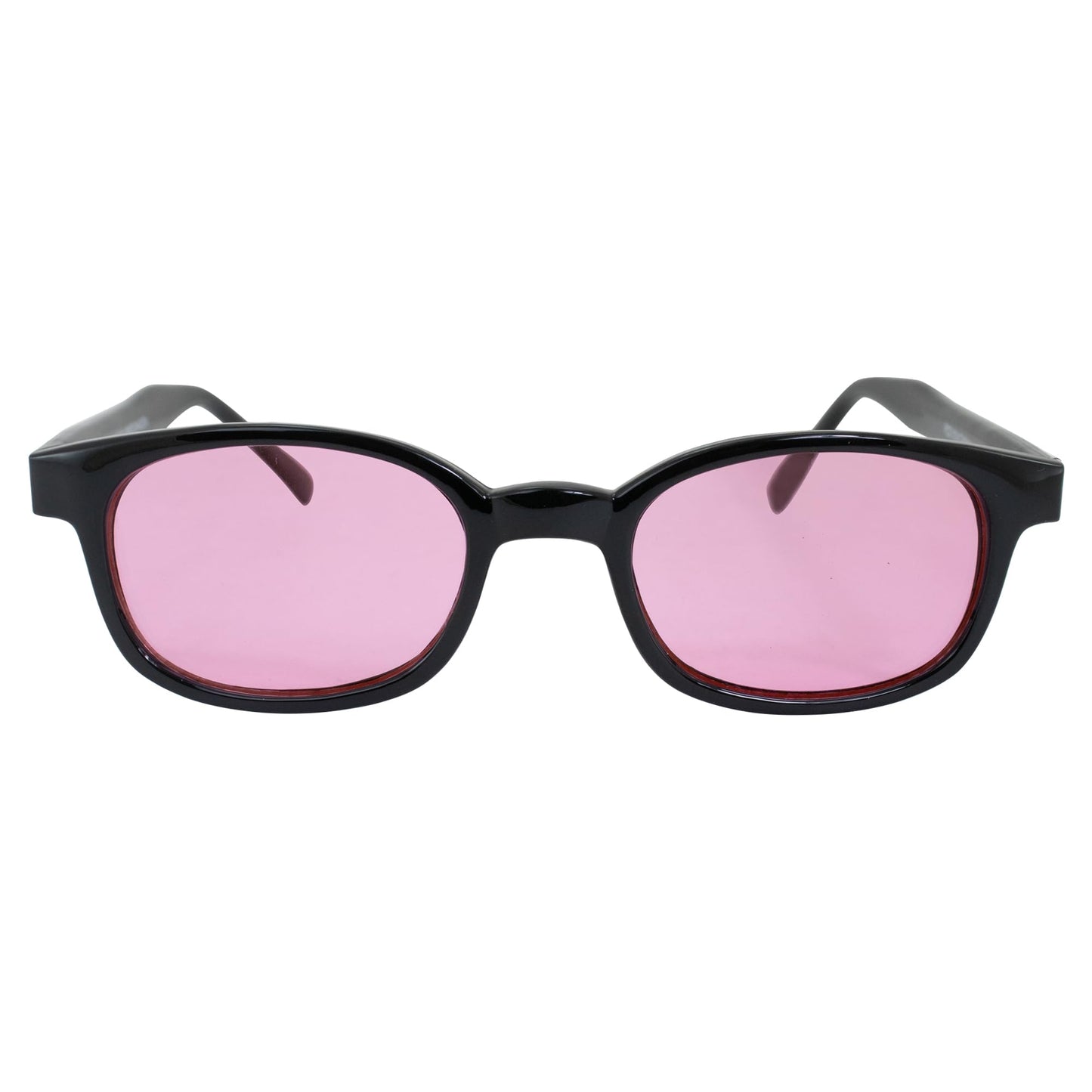 X-KD's Sunglasses 1014 20 Percent Larger than Original KD's ANSI Z80.3 Black w/Pink Lenses