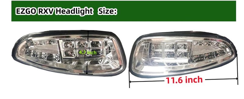 Dr.Acces Golf Cart LED Headlight | RXV LED Headlight for EZGO RXV Gas & Electric 2008-2015
