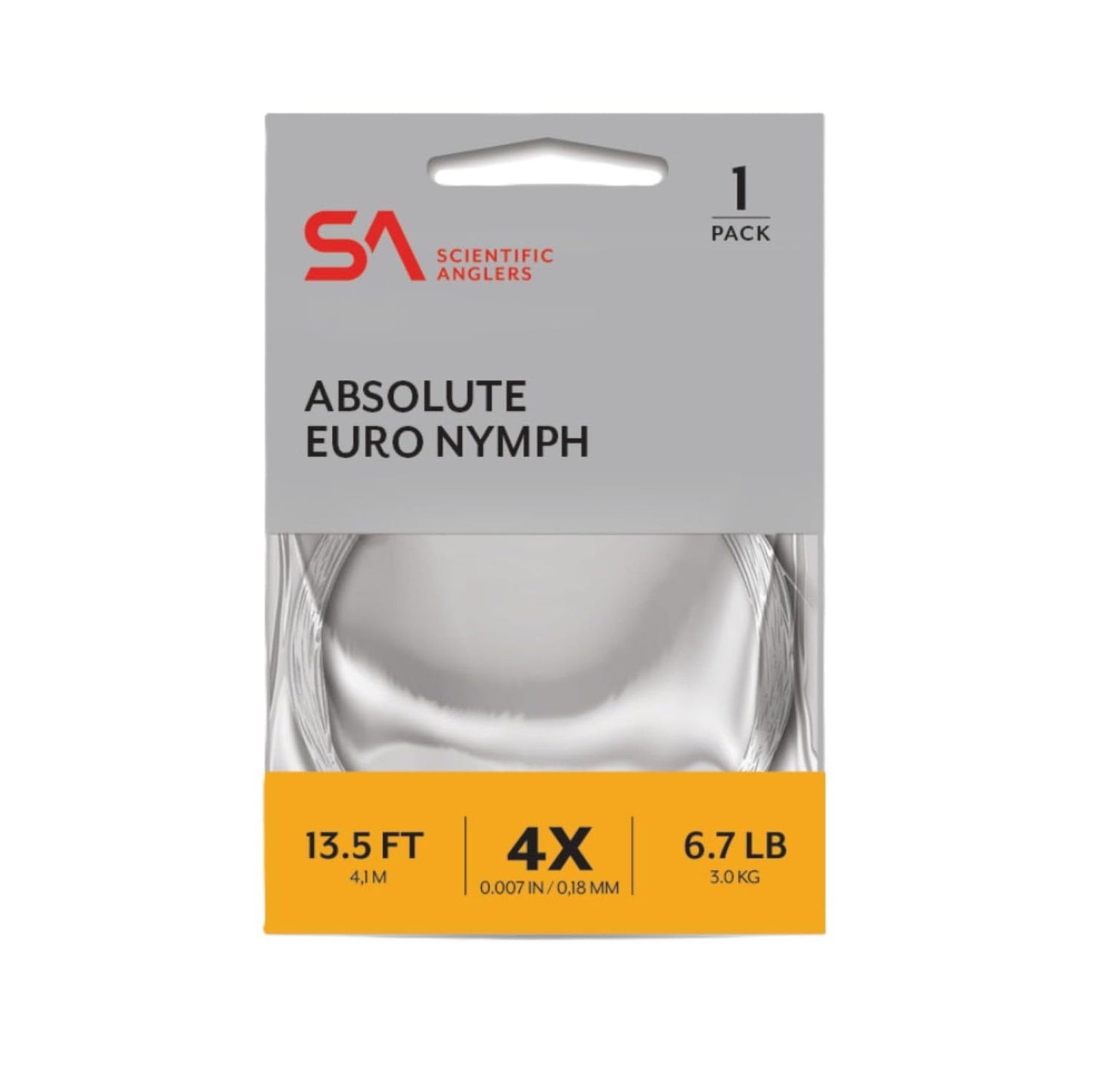Scientific Anglers Absolute Euro Nymph Leader 13.5ft (4X)