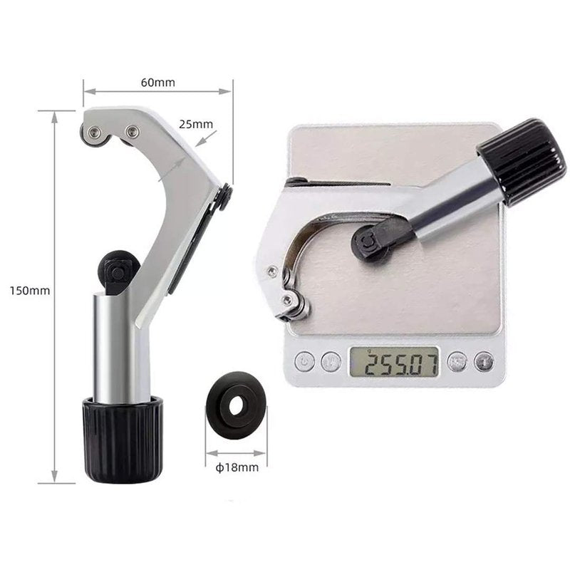 Farbetter Bicycle Tube Cutter, Mountain Bike Front Tube Cutting Tool, Bike Front Head Fork Handlebar Tube, Seat Post Cutter, 6-42mm/ 4-30mm Open Caliber with a Spare Blade (Silver)