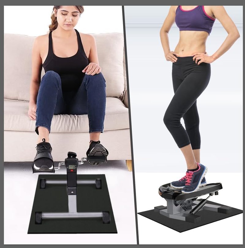 Non-Slip Elliptical Exercise Mat - Ideal for Under Desk Use | Durable & Comfortable Design for Seniors