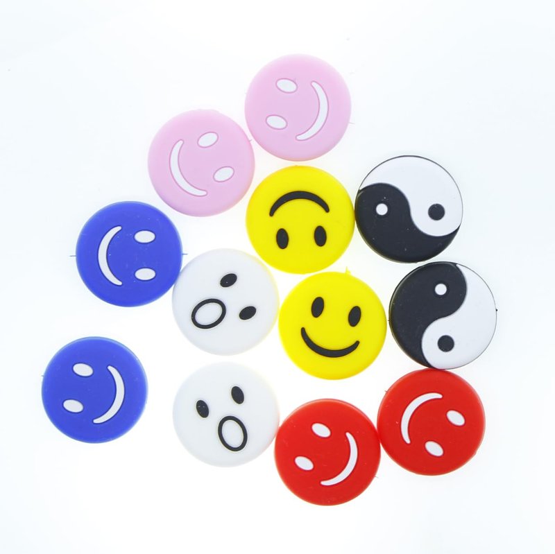 QKNUJAS 12PCS Tennis Vibration Racquet Dampeners with 6 Colors,Racket String Shock Absorber, Silicone Dampener Tennis Racquets,Cute Tennis Supplies