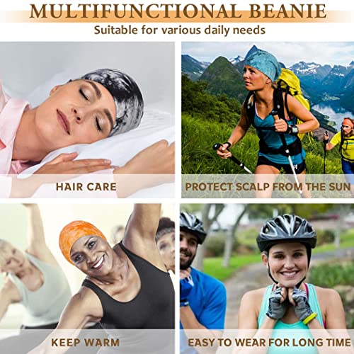 Bohend Bohemian Beanie Hats Headwear Cap Stretch Non Slip Bandanas Sleep Turbans Hats for Women Men Close top Head Covering