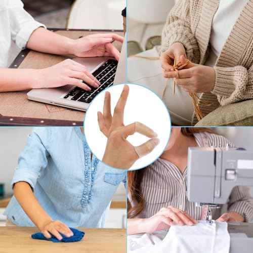 Gel Finger Cots, 10 PCS Gel Finger Protectors Finger Caps Silicone Fingertips Protection Finger Protector Support, Finger Sleeves Thumb Protection for Hand Eczema, Finger Cracking Arthritis(Clear)