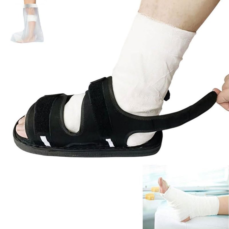 XGOPTS Post Op Shoe Broken Toe Open Walking Shoe Shoe Walking Boot Cast Boot Post-op Shoe for Broken Foot Adjustable Straps for Post Surgery Fractured Foot Ankle Injures Support