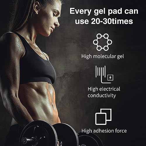 PAMASE 50Pcs/80Pcs Abs Stimulator Training Replacement Gel Sheet Pads for Abdominal Muscle Trainer, Accessory for Ab Workout Toning Belt