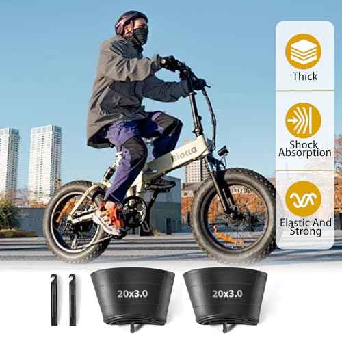 2 Pack 20 x 3.0 Fat Tire Tube Schrader Valve, Puncture Proof Bike Tubes for 20 x 3 Bicycle Tire, Butyl Rubber Inner Tube for EBike/Electric Bike/Mountain Bike