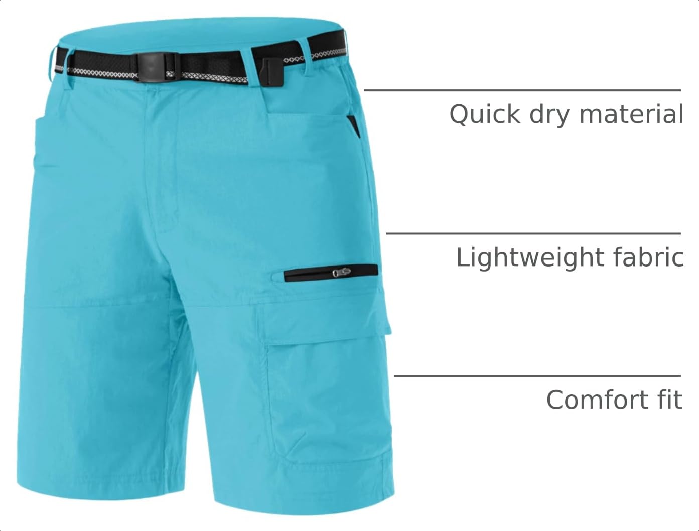TACVASEN Men Hiking Cargo Shorts Quick Dry 10" Casual Fishing Golf Dress