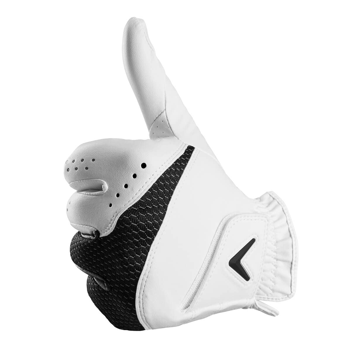Callaway Golf Weather Spann Glove (Worn on Left Hand, Standard, X-Large, White (2-Pack))